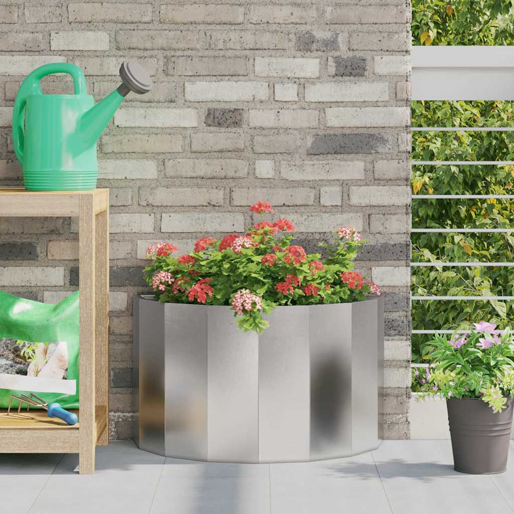 Fioriera Argento 60 x 30 x 35 cm Acciaio inossidabile