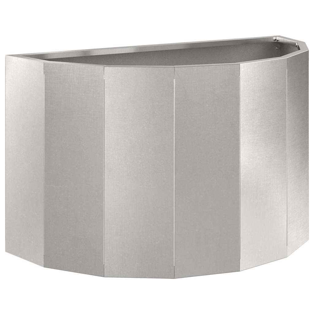 Fioriera Argento 60 x 30 x 35 cm Acciaio inossidabile