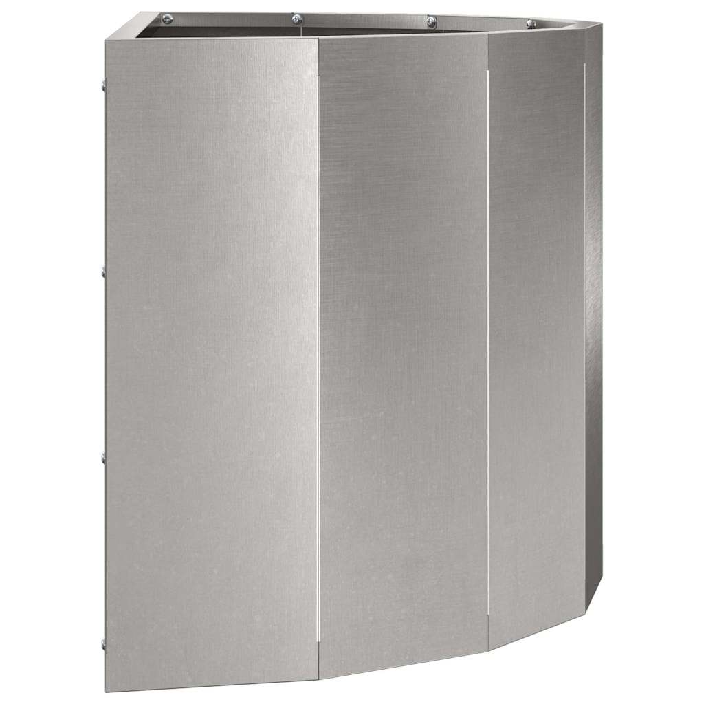 Fioriera Argento 60 x 30 x 35 cm Acciaio inossidabile