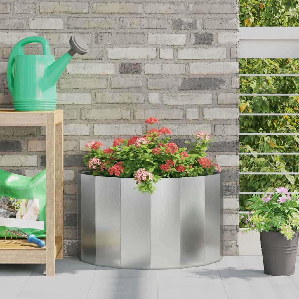 Fioriera Argento 60 x 30 x 35 cm Acciaio zincato