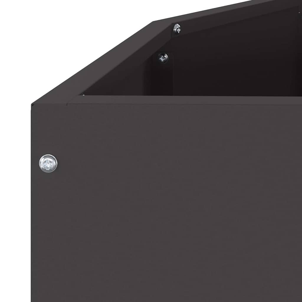 Fioriera Nero 120 x 60 x 50 cm Acciaio