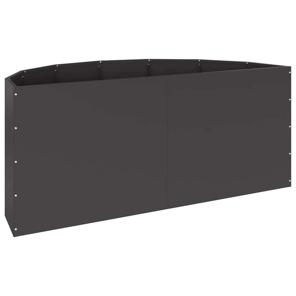 Fioriera Nero 120 x 60 x 50 cm Acciaio