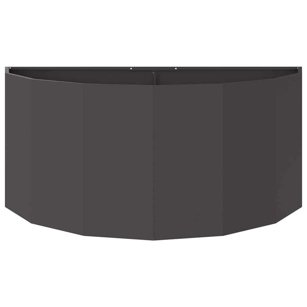 Fioriera Nero 120 x 60 x 50 cm Acciaio