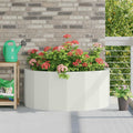 Fioriera Bianco 120 x 60 x 50 cm Acciaio