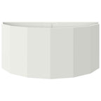 Fioriera Bianco 120 x 60 x 50 cm Acciaio