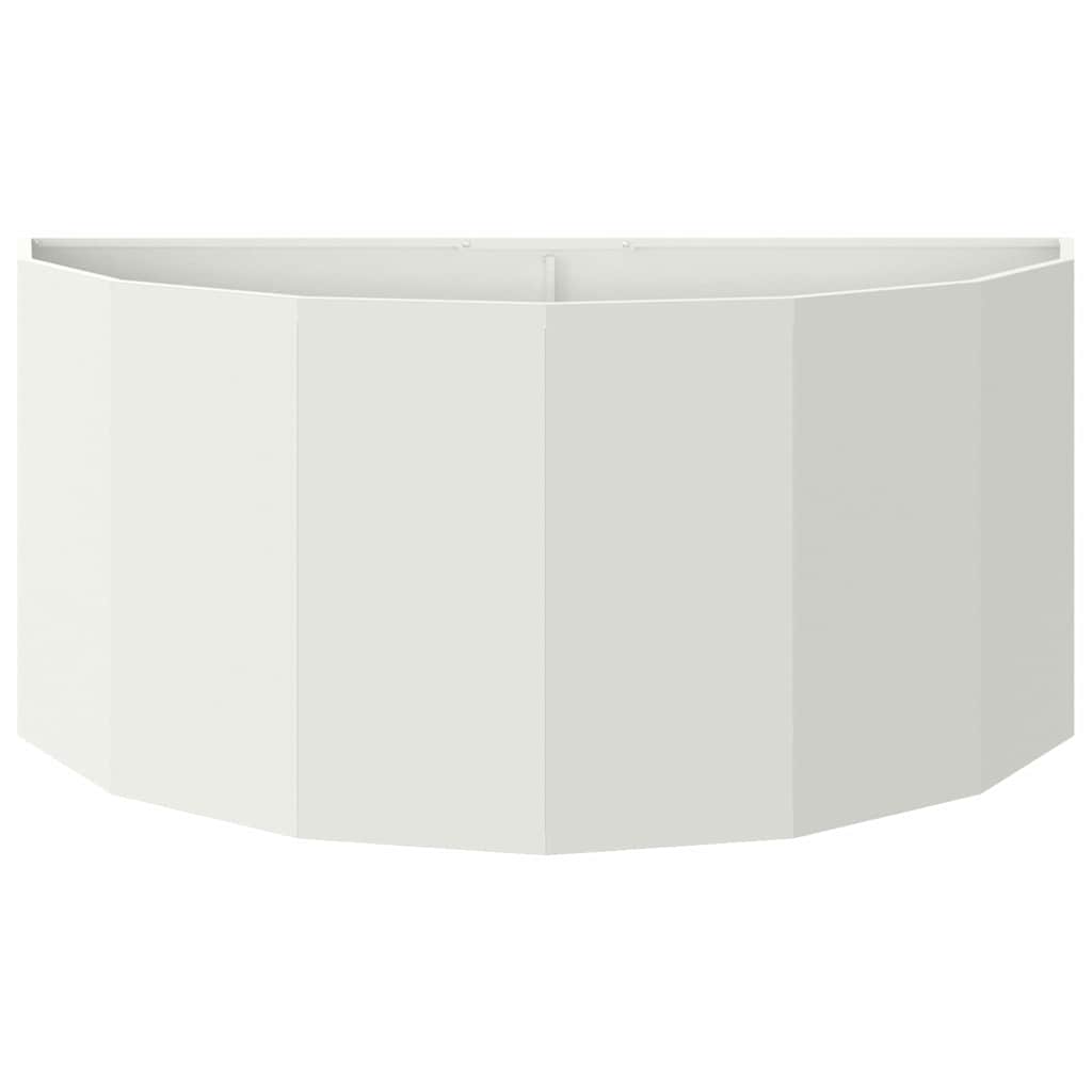 Fioriera Bianco 120 x 60 x 50 cm Acciaio