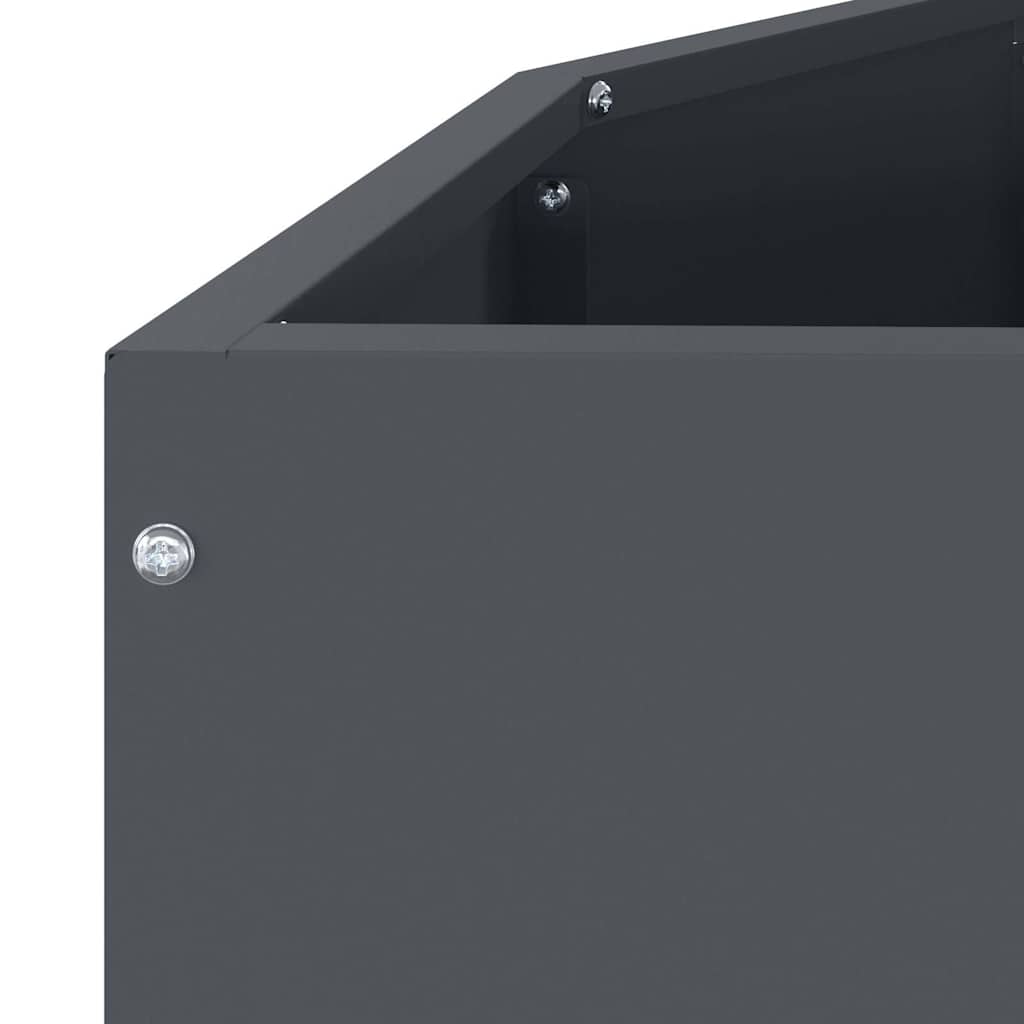 Fioriera Antracite 120 x 60 x 50 cm Acciaio