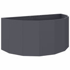 Fioriera Antracite 120 x 60 x 50 cm Acciaio