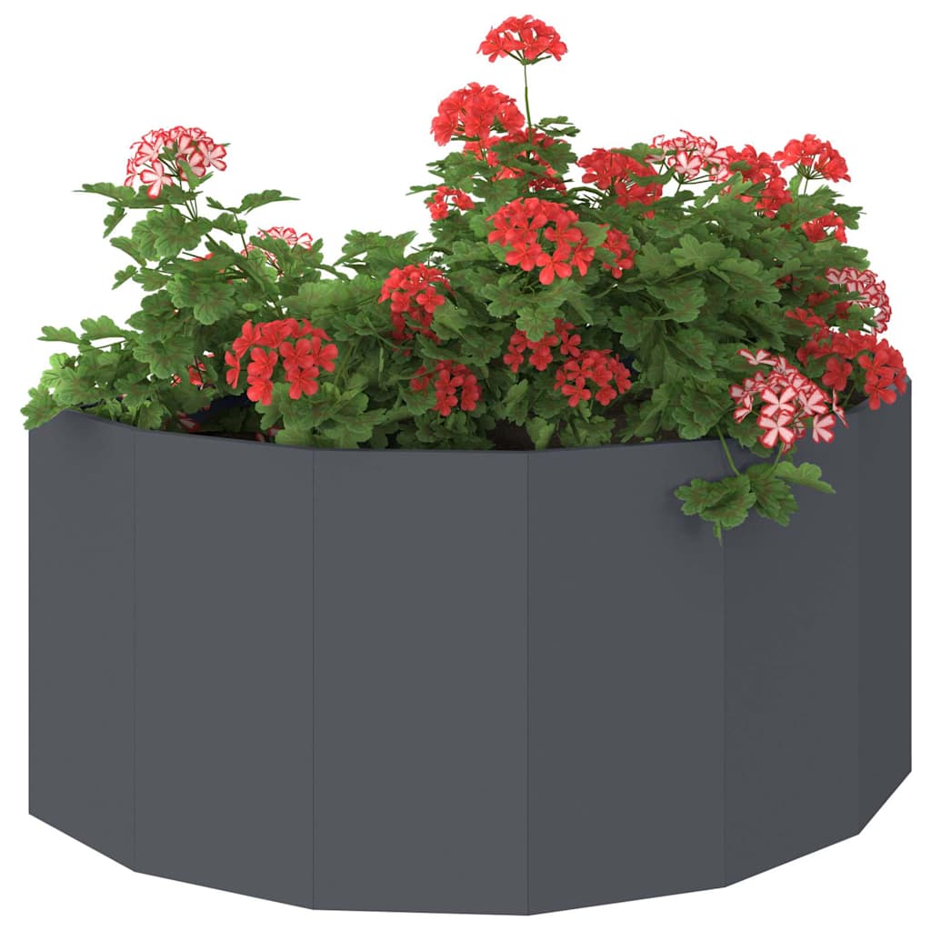 Fioriera Antracite 120 x 60 x 50 cm Acciaio