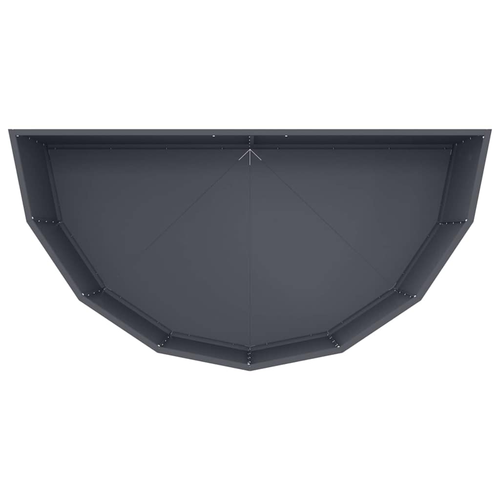 Fioriera Antracite 120 x 60 x 50 cm Acciaio