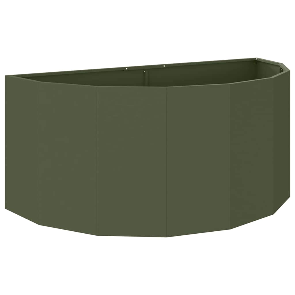Fioriera Verde oliva 120 x 60 x 50 cm Acciaio