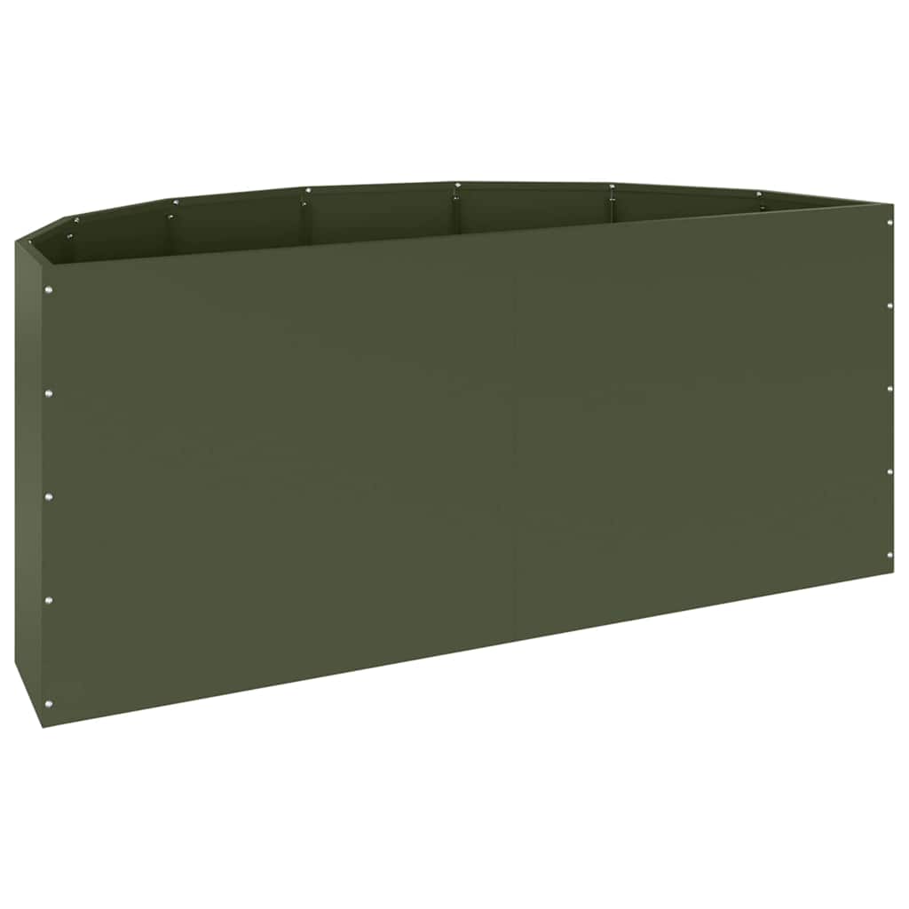 Fioriera Verde oliva 120 x 60 x 50 cm Acciaio