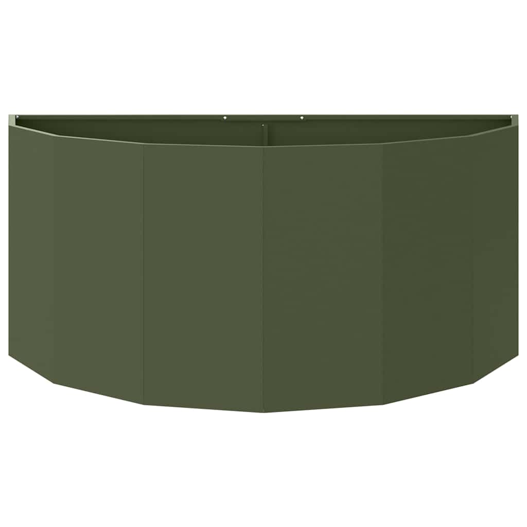 Fioriera Verde oliva 120 x 60 x 50 cm Acciaio