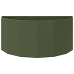Fioriera Verde oliva 120 x 60 x 50 cm Acciaio