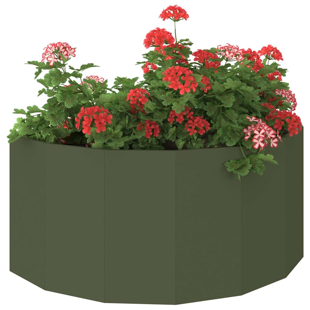 Fioriera Verde oliva 120 x 60 x 50 cm Acciaio
