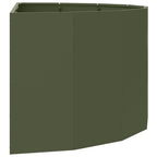 Fioriera Verde oliva 120 x 60 x 50 cm Acciaio