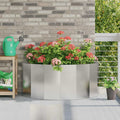 Fioriera Argento 120 x 60 x 50 cm Acciaio inossidabile