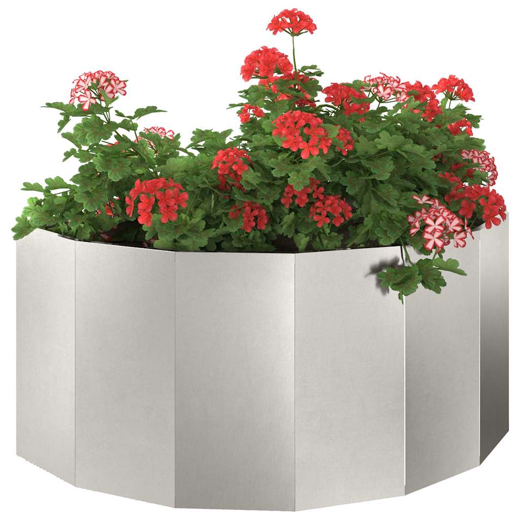 Fioriera Argento 120 x 60 x 50 cm Acciaio inossidabile