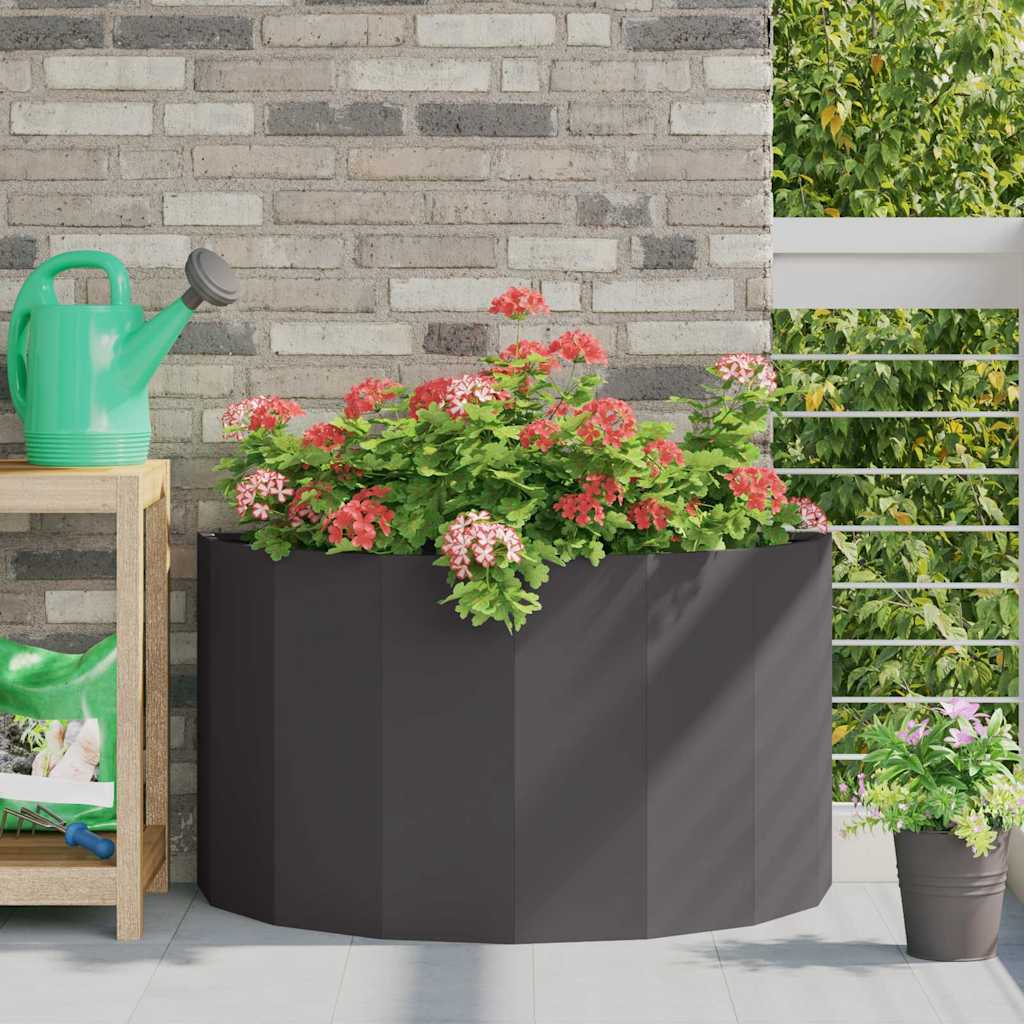 Fioriera Nero 90 x 45 x 50 cm Acciaio