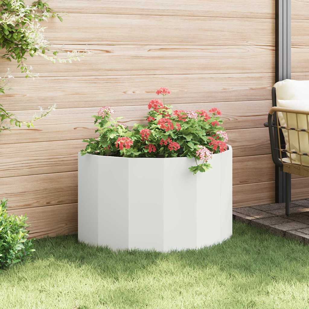 Fioriera Bianco 90 x 45 x 50 cm Acciaio