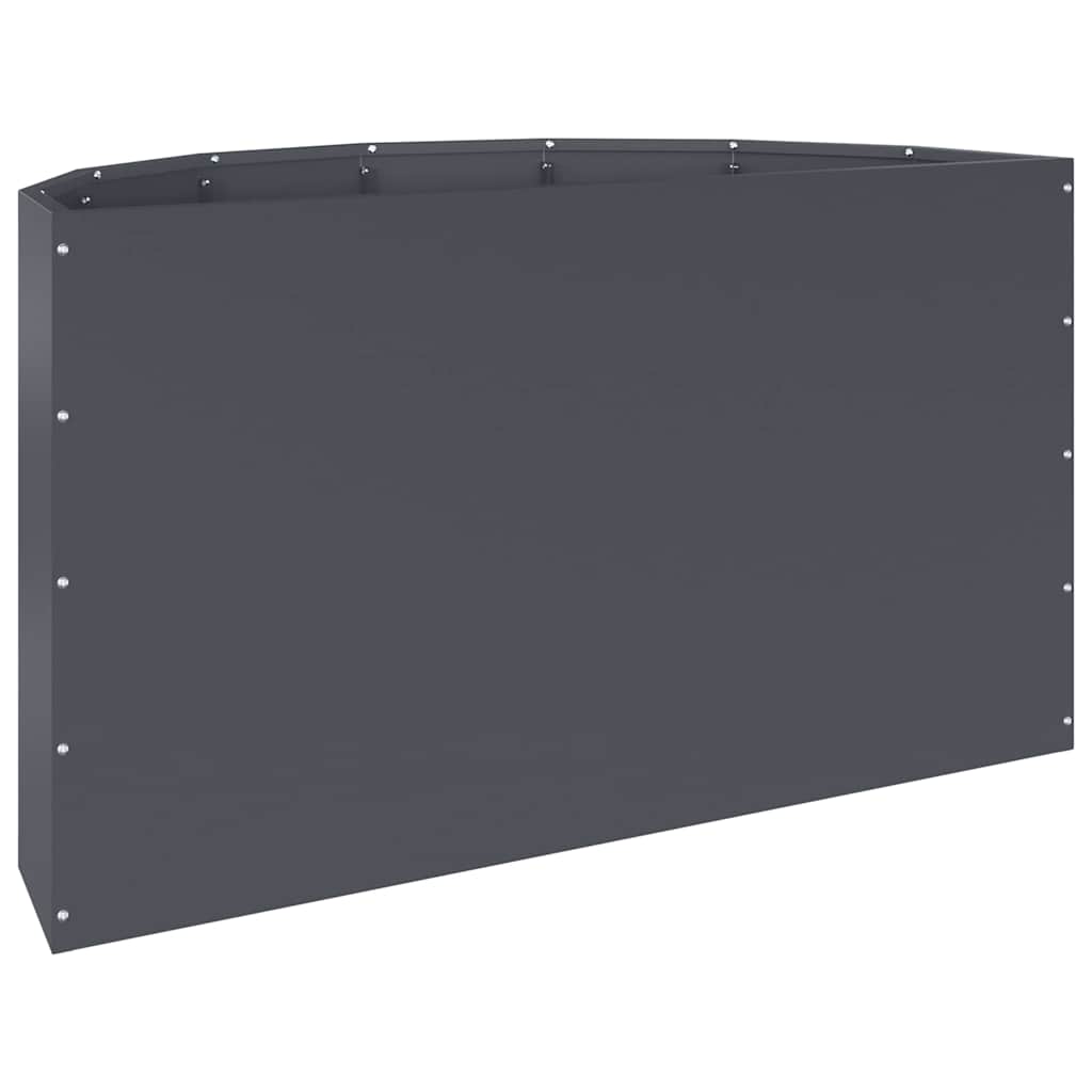 Fioriera Antracite 90 x 45 x 50 cm Acciaio