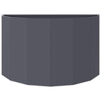 Fioriera Antracite 90 x 45 x 50 cm Acciaio