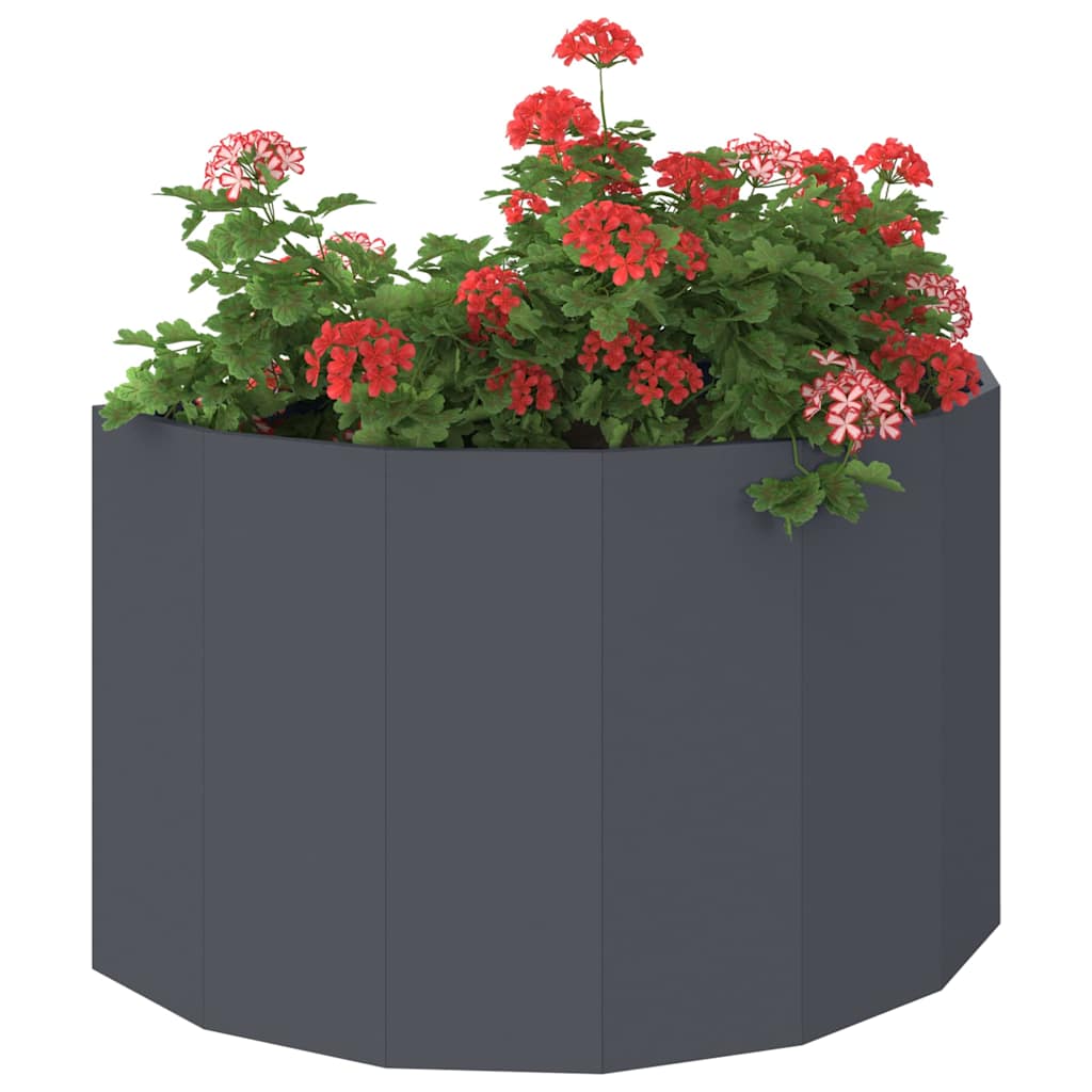 Fioriera Antracite 90 x 45 x 50 cm Acciaio