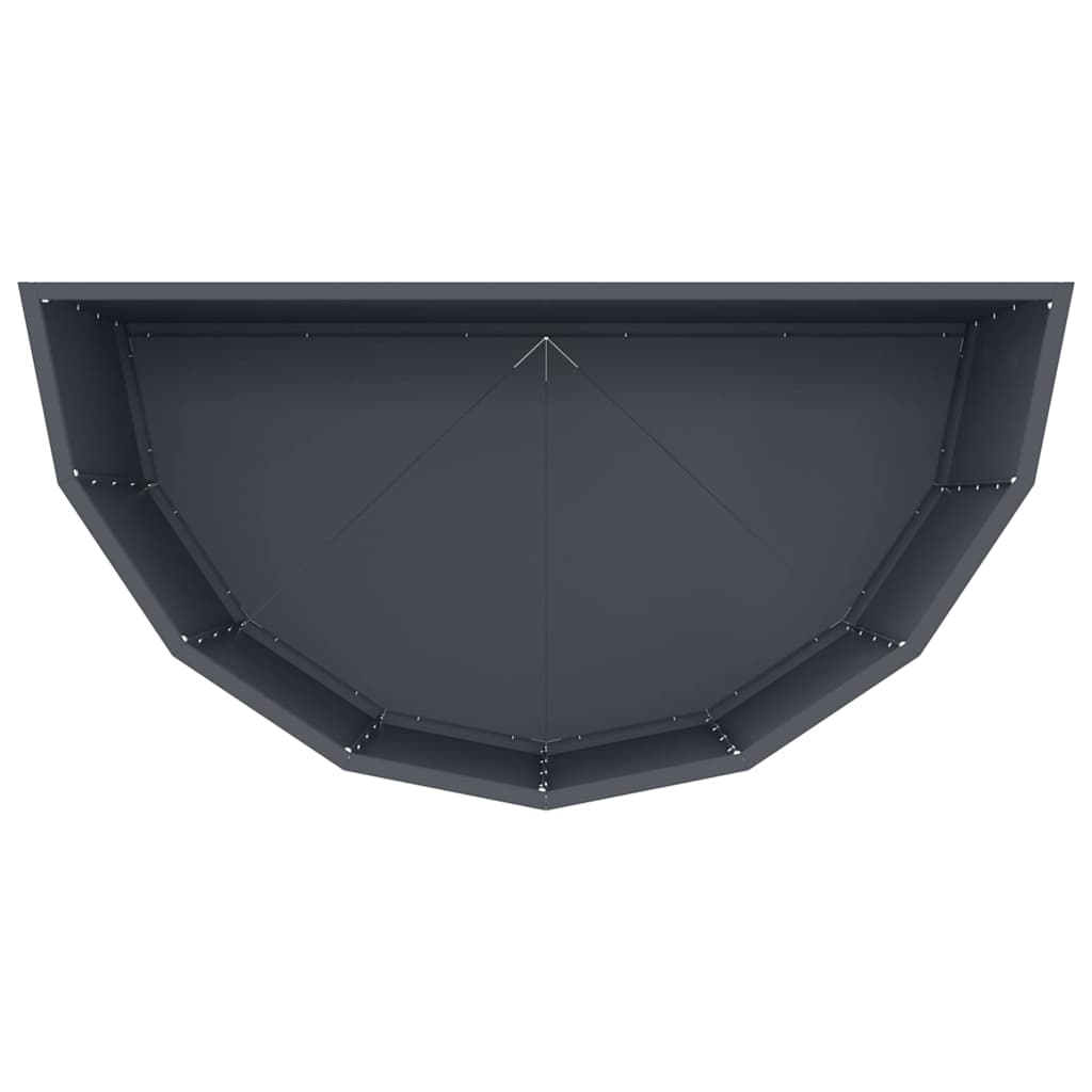 Fioriera Antracite 90 x 45 x 50 cm Acciaio