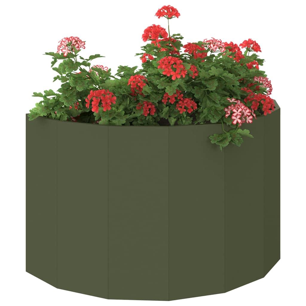 Fioriera Verde oliva 90 x 45 x 50 cm Acciaio