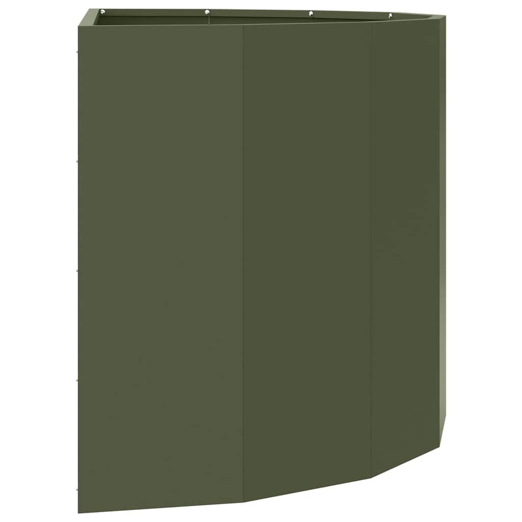 Fioriera Verde oliva 90 x 45 x 50 cm Acciaio