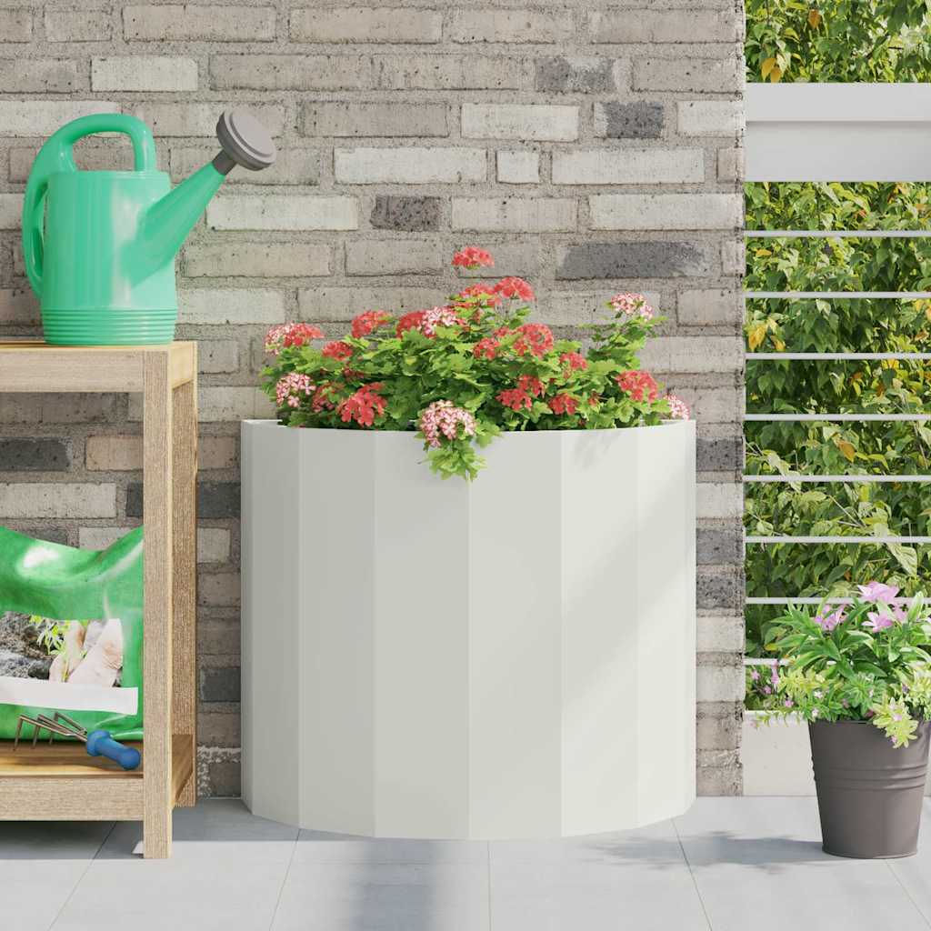 Fioriera Bianco 60 x 30 x 50 cm Acciaio