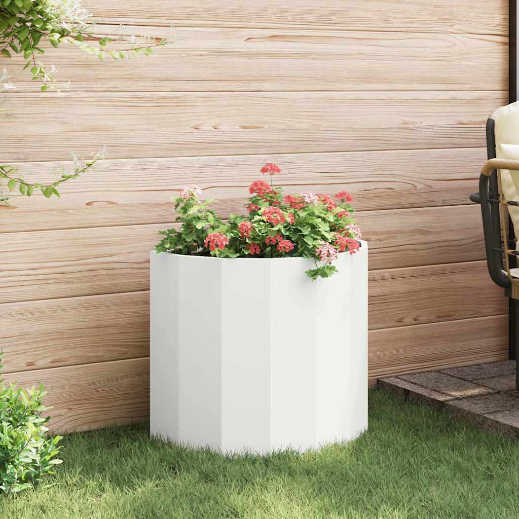Fioriera Bianco 60 x 30 x 50 cm Acciaio