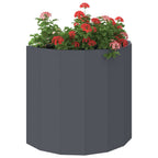 Fioriera Antracite 60 x 30 x 50 cm Acciaio