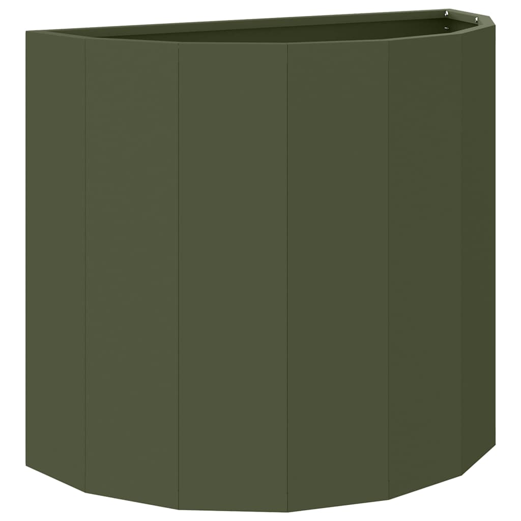 Fioriera Verde oliva 60 x 30 x 50 cm Acciaio