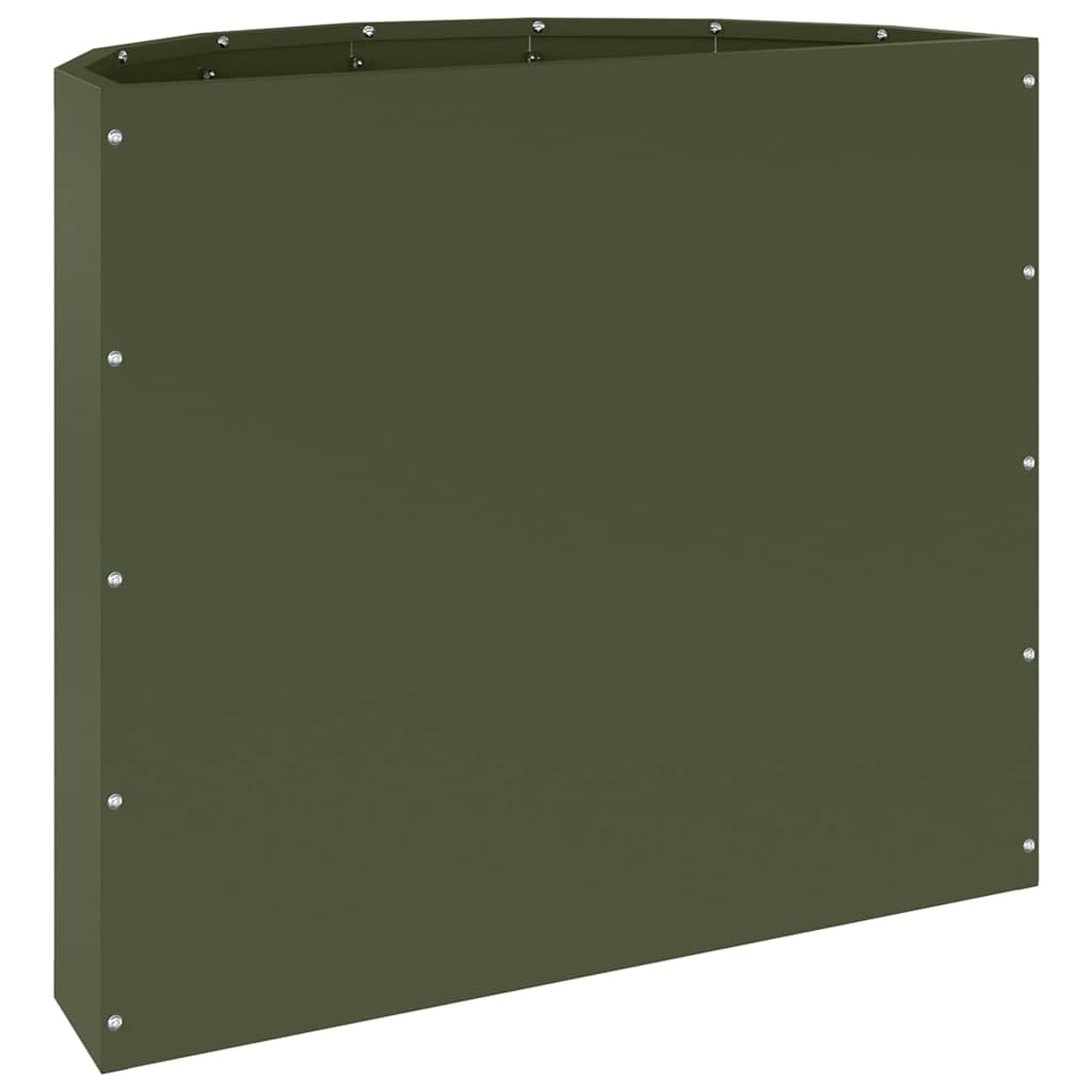 Fioriera Verde oliva 60 x 30 x 50 cm Acciaio