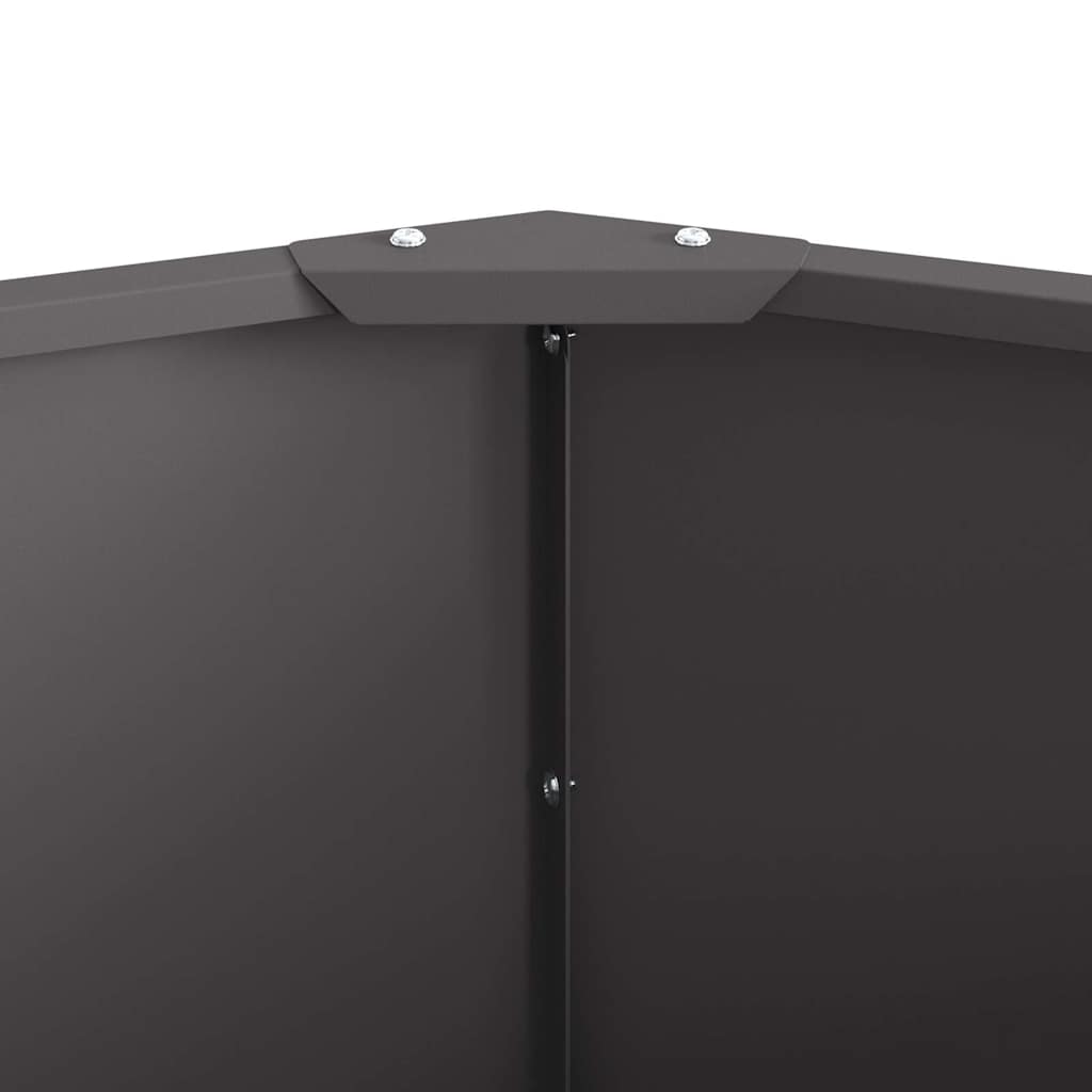 Fioriera Nero 120 x 120 x 35 cm Acciaio