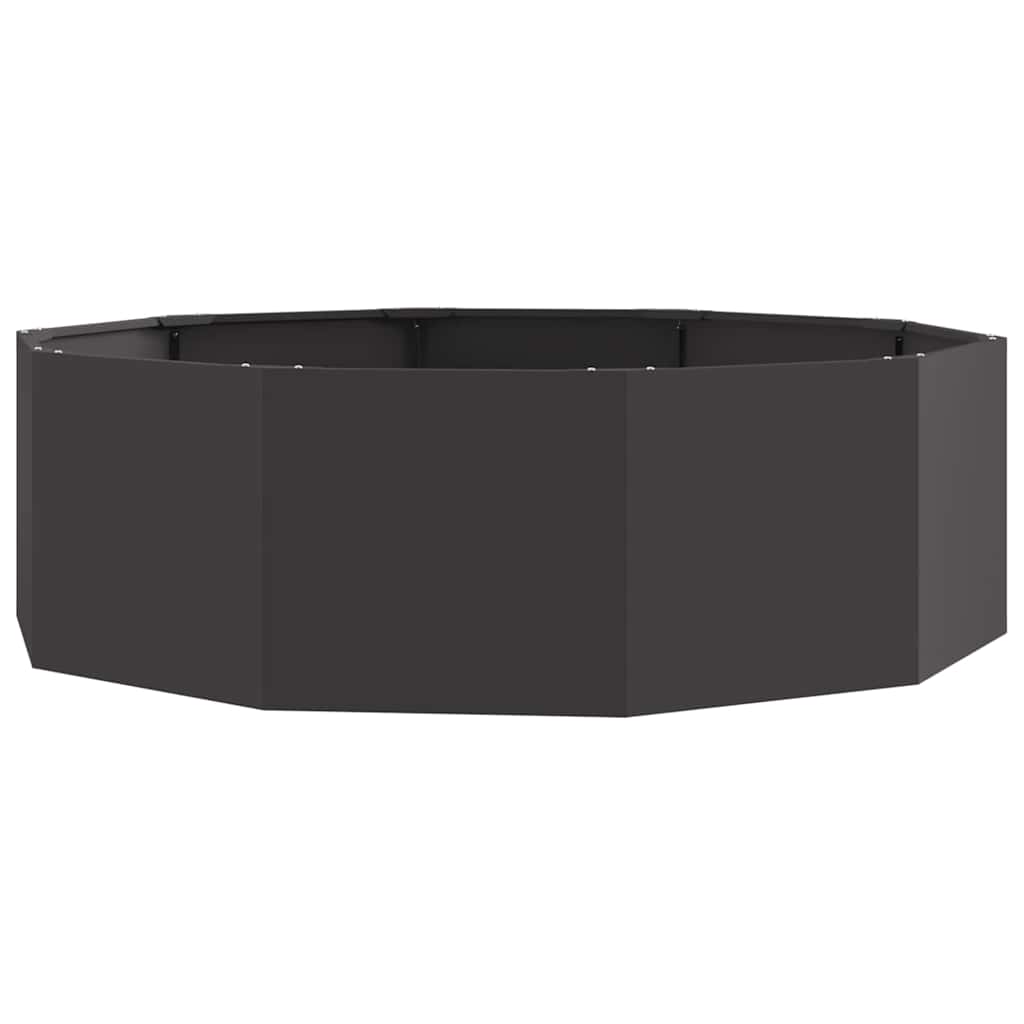 Fioriera Nero 120 x 120 x 35 cm Acciaio