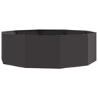 Fioriera Nero 120 x 120 x 35 cm Acciaio