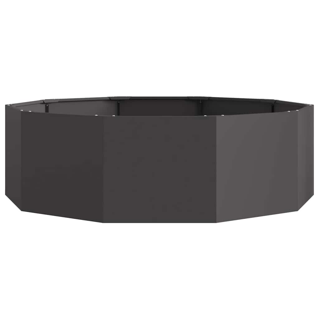 Fioriera Nero 120 x 120 x 35 cm Acciaio