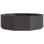 Fioriera Nero 120 x 120 x 35 cm Acciaio