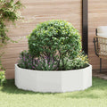 Fioriera Bianco 120 x 120 x 35 cm Acciaio