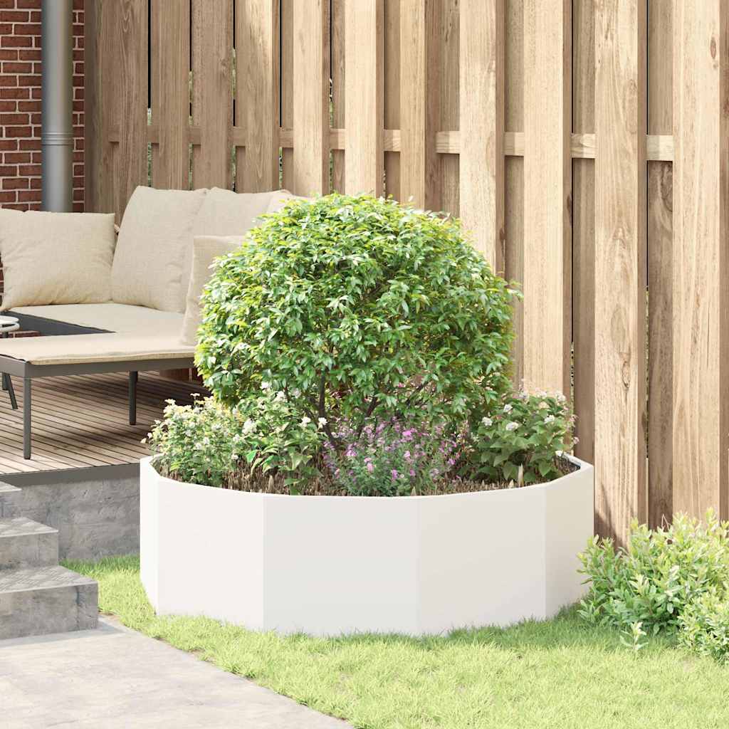 Fioriera Bianco 120 x 120 x 35 cm Acciaio