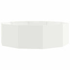 Fioriera Bianco 120 x 120 x 35 cm Acciaio