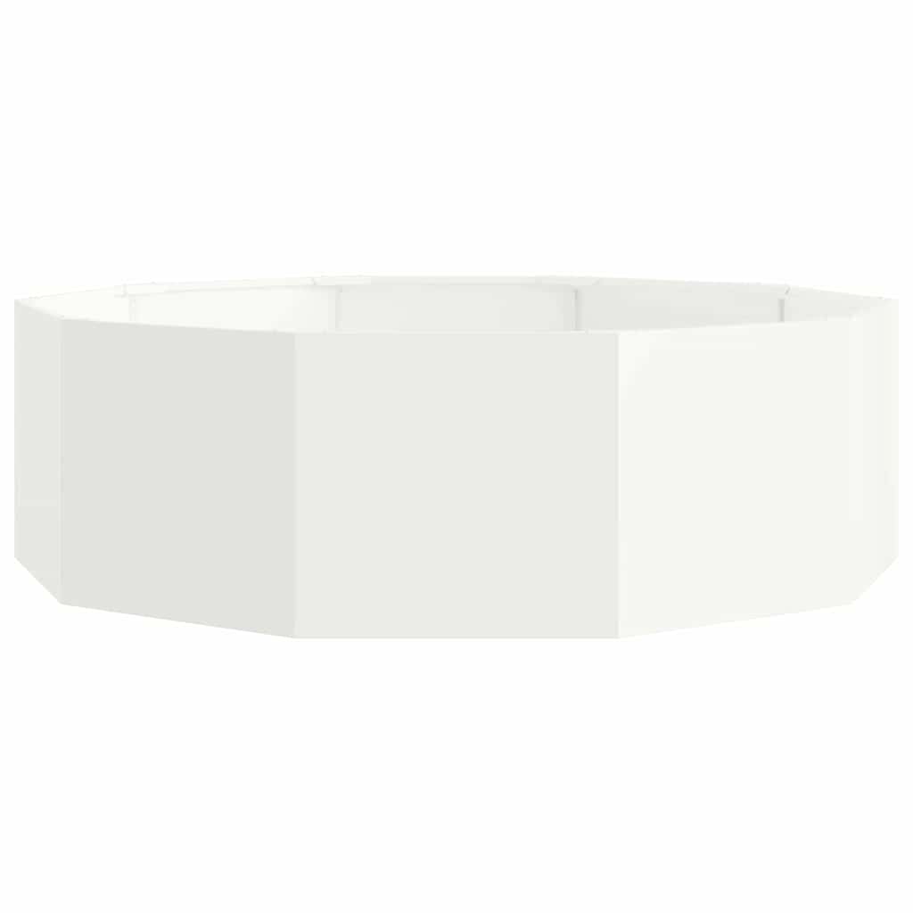 Fioriera Bianco 120 x 120 x 35 cm Acciaio