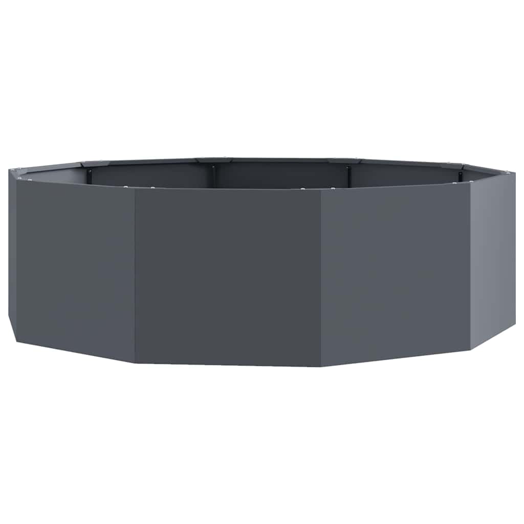 Fioriera Antracite 120 x 120 x 35 cm Acciaio