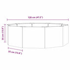 Fioriera Antracite 120 x 120 x 35 cm Acciaio