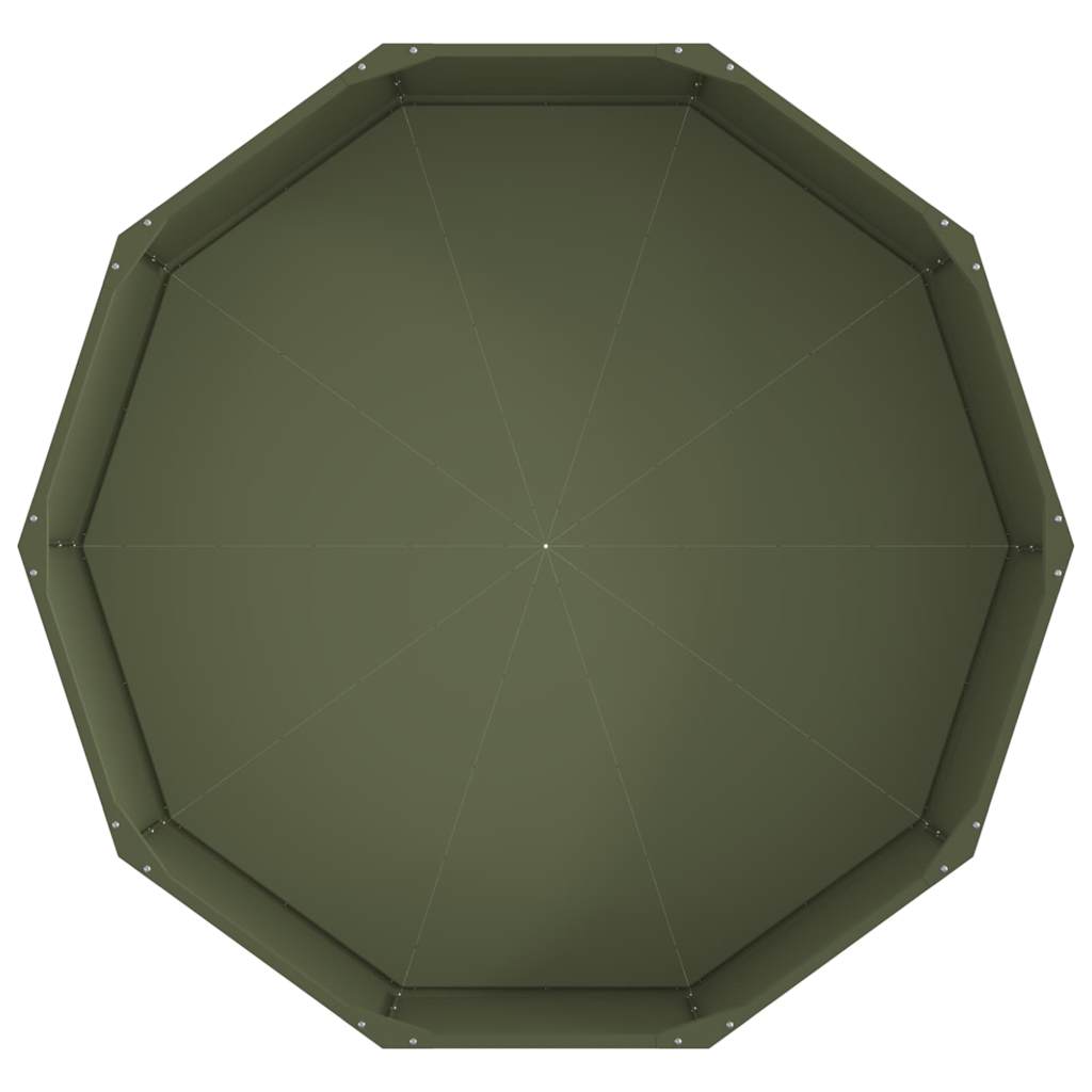 Fioriera Verde oliva 120 x 120 x 35 cm Acciaio