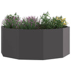 Fioriera Nero 90 x 90 x 35 cm Acciaio