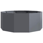 Fioriera Antracite 90 x 90 x 35 cm Acciaio