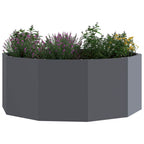 Fioriera Antracite 90 x 90 x 35 cm Acciaio